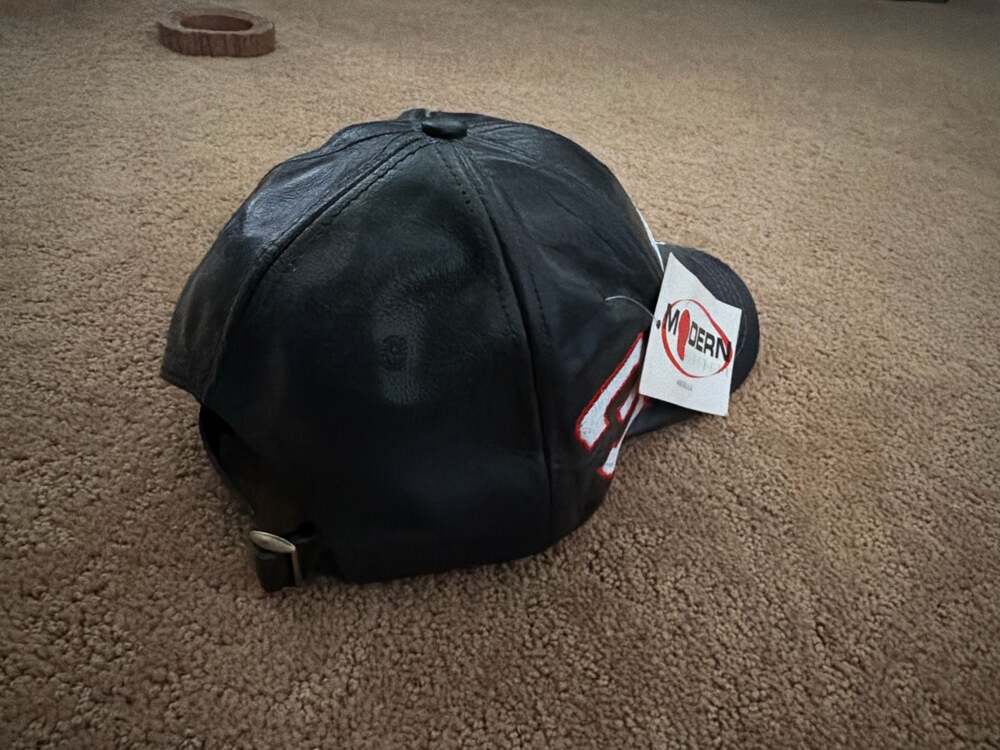 Vintage Dale Earnhardt NASCAR 7-Time Winston Cup Champion Black Leather Hat - Picture 3 of 5